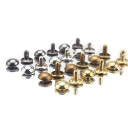 20Sets Metal Domed Double Cap Rivets Studs 6/7/ 8/9/10mm Sewing Leather Craft Bag Belt Garments Hat Shoes Pet Collar Rapid Rivet