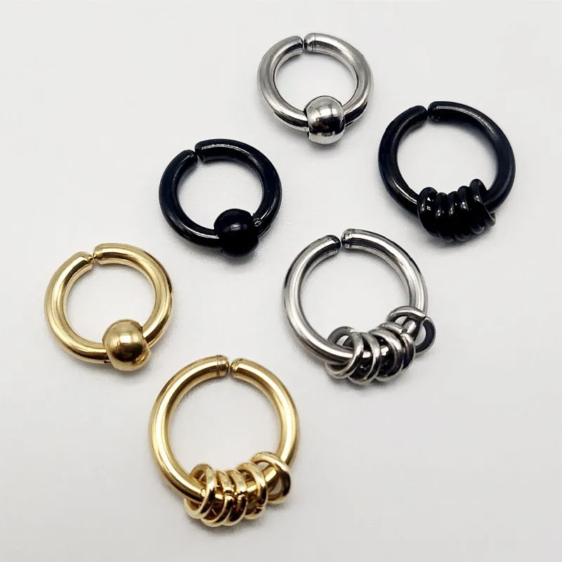 2Pcs The Latest European and American Contracted Circle Without Ear Pierced Ear Clip Earrings
