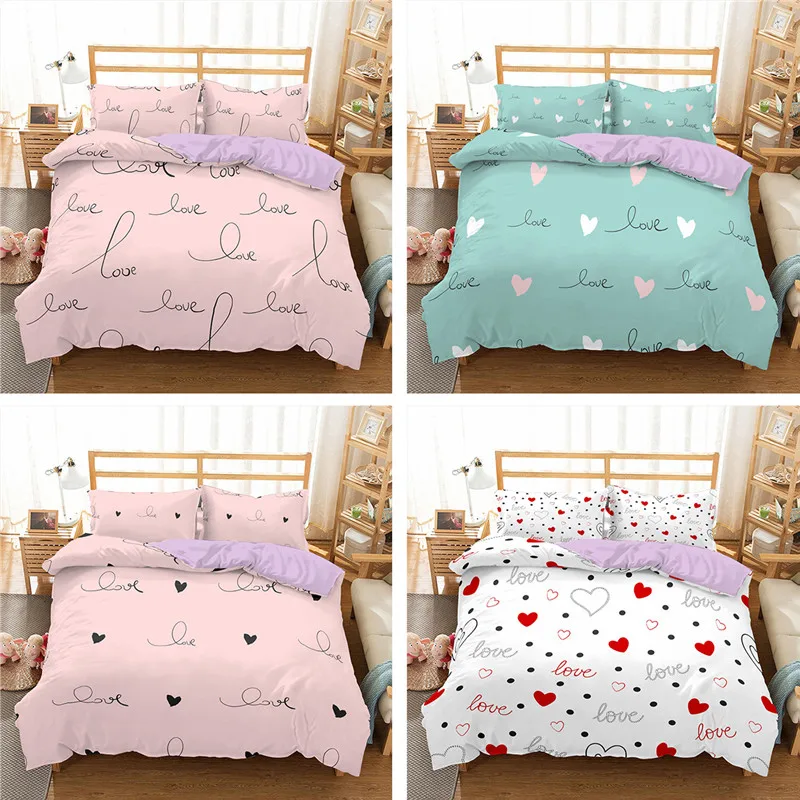 

Home Textile Girl Kids Bedding Set Honey Kawaii Pink Duvet Cover Sheet Pillowcase Woman Adult Bed Linens King Queen Full