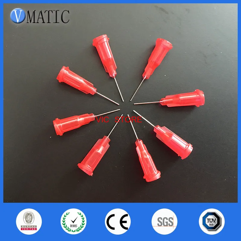 

Free Shipping Best Selling Plastic Syringe Needle Tip 100Pcs 25G Red 0.5'' 1/2 Inch Length Glue Dispensing Needle Tips Nozzle