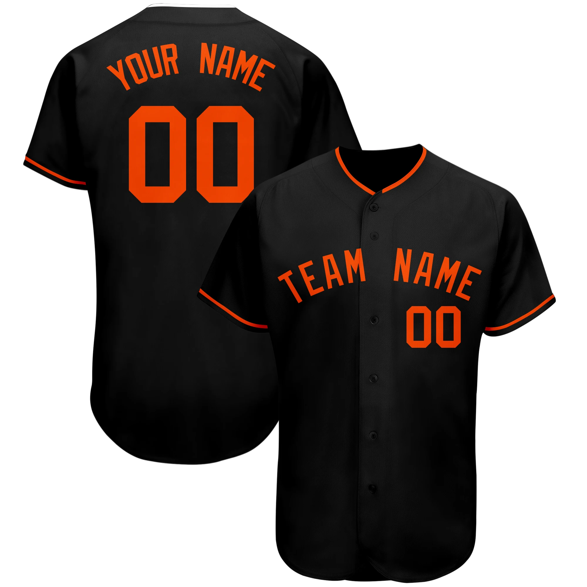 Custom Baseball Jersey V-neck Button-down Print Team Name/Number Cool Breathable Shirts for Boy/Girl/Kids Big Size Outdoors