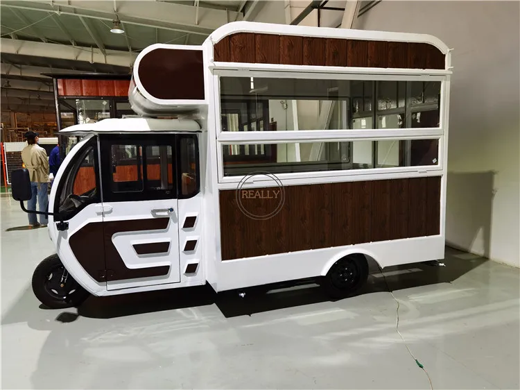 ใหม่มาถึงผู้ใหญ่รถสามล้อไฟฟ้ารถบรรทุกอาหารมือถือครัวCatering Trailerกาแฟขนมขบเคี้ยวไอศกรีมสุนัขร้อนตะกร้าอาหารสำหรับขาย