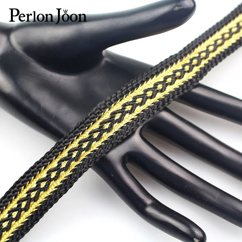 10 yard 2cm New Color gold thread polyester webbing clothing bag shoes decorative ribbon woven decorative accessories ZD002