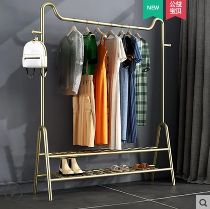 

Clothes hanger landing household indoor bedroom single pole dormitory student clothes drying storage rack clothes hanger