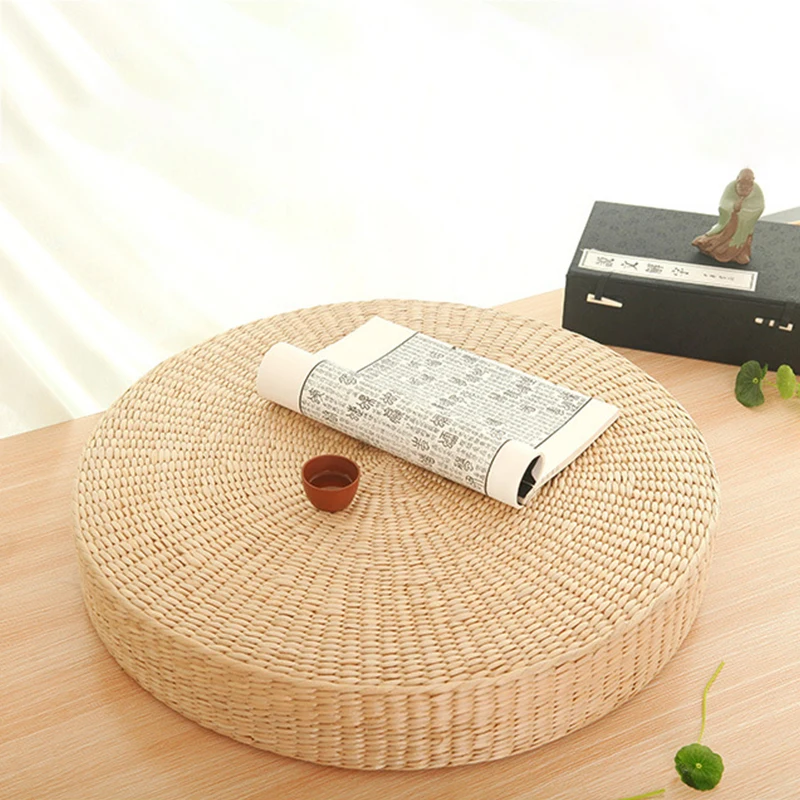 30cm 40cm Tatami Cushion Meditation Cushions Round Straw Weave Handmade Pillow Floor Chair Seat Mat Home decor cojin redondo