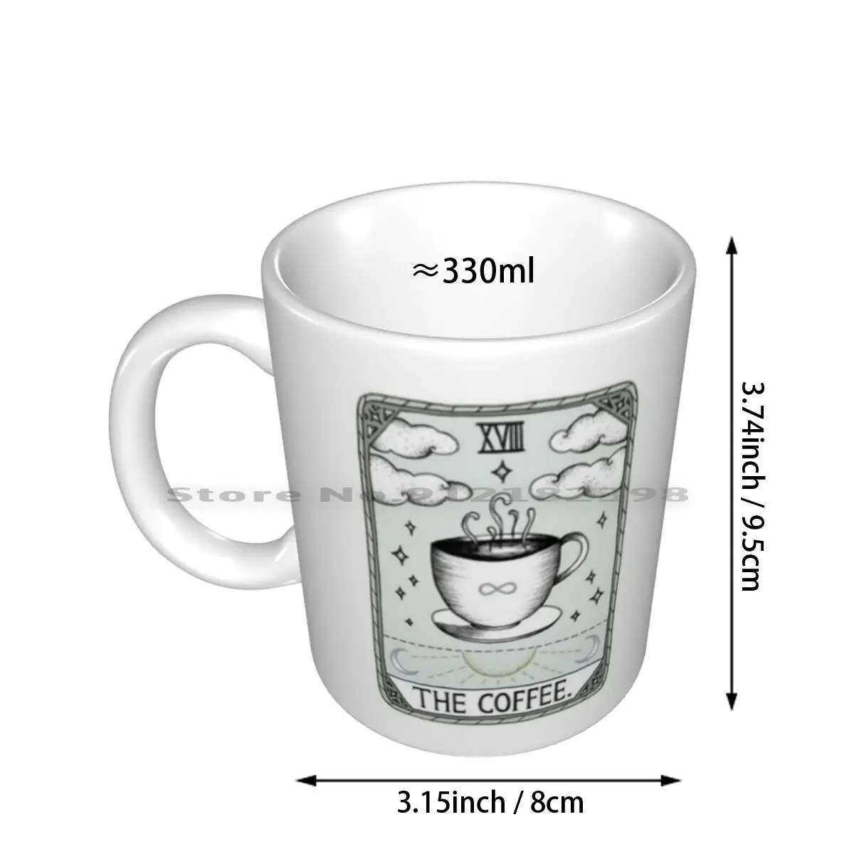 The Coffee Ceramic Mugs Coffee Cups Milk Tea Mug Tarot Coffee Stars Clouds Sky Modern Drink Latte Macciato Espresso Cappuccino