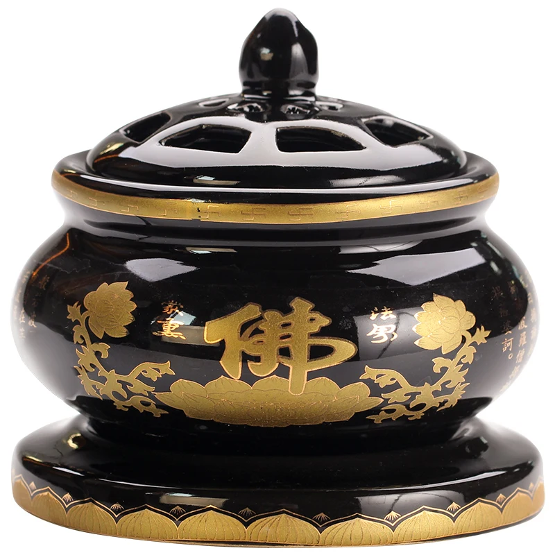 Electric Large Incense Burner Ceramic Portable Incense Burner Handmade Coil Censer Sandalwood Encens Buddhist Supplies