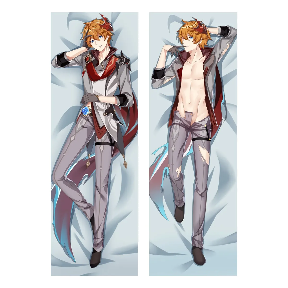 Genshin Impact Dakimakura Pillow Cover Tartaglia Hugging Body Pillow Anime Game Pillowcase Otaku Pillow Wafu