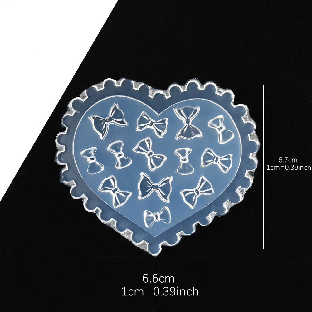 SNASAN Flügel Schleife Blumen Mond Stern Silikonform für Schönheit Nail Art DIY handgemachtes Werkzeug kleine Perlen Polymer Clay Form