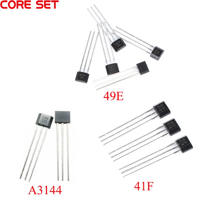 100pcs 50pcs Hall Sensor 49E 41F 3144 3530 U18 OH137 44E Hall Sensor Element OH49E SS49E Hall Effect Sensor Linear Switch