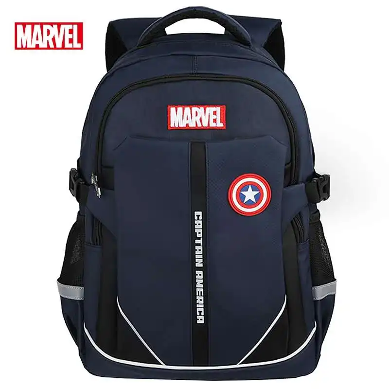 Sac à dos d\'école Disney pour garçons, spider man, captain america, iron man, grande capacité, pour élèves du primaire, nouvelle collection