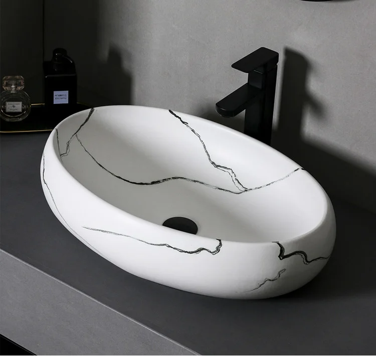 Bathroom Artistic Basin Household High Temperature Ceramic Sink Hand Made Washing Basin Bowl For Hotel Club KTV AB280