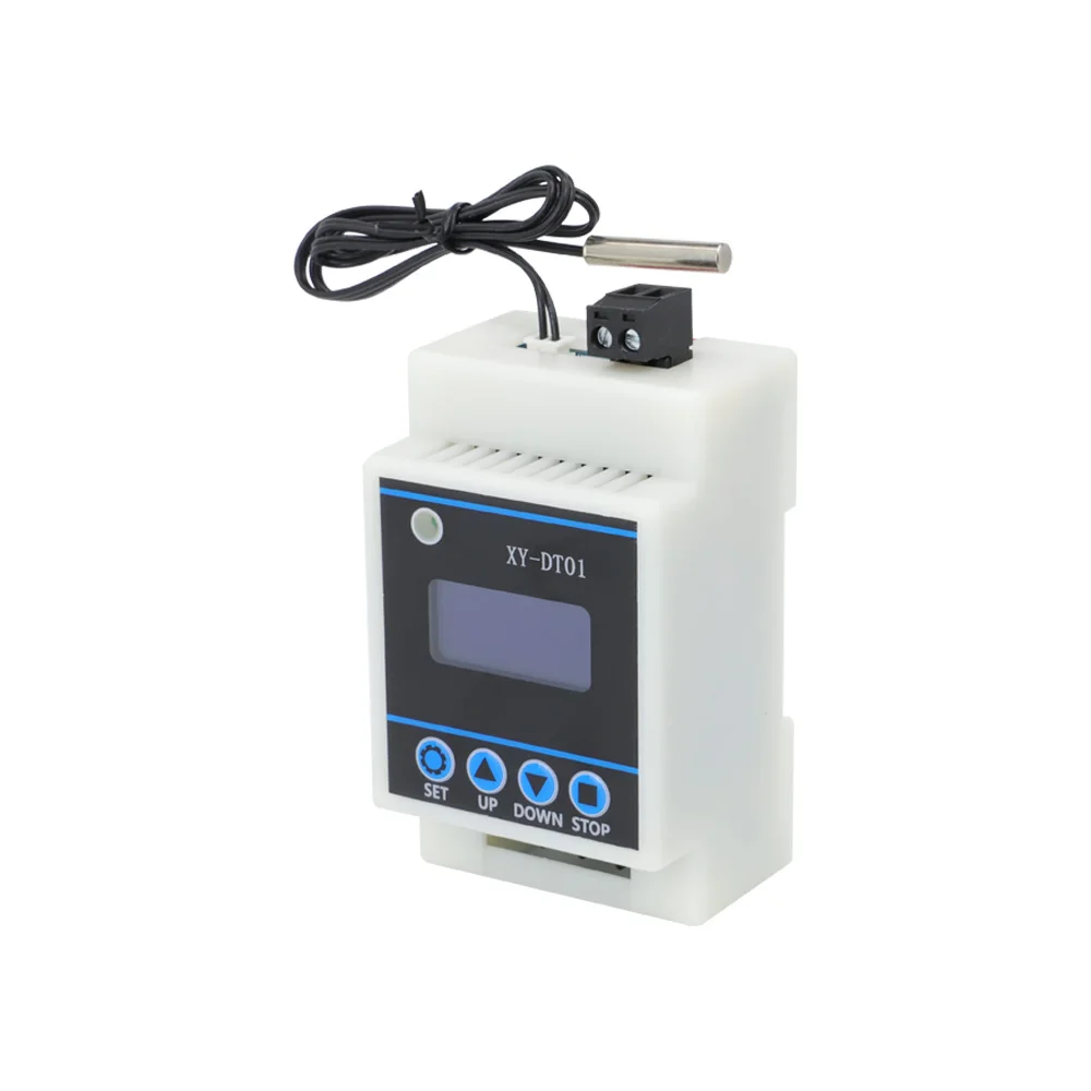 DT01 Digital Temperature Controller 30A Support 18B20 Sensor Module Relay Rail Digital Thermostat with 0.5M 10K probe