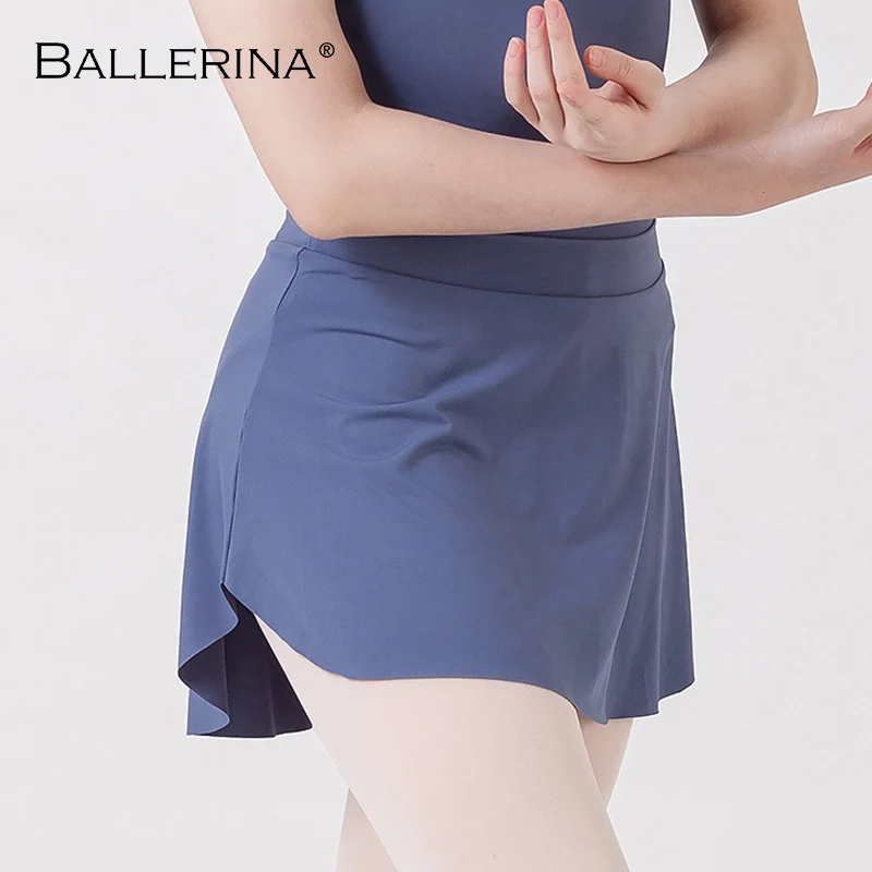 Bailarina Ballet falda de malla vestido de baile vestido de ballet leotardo femenino falda lado split Sexy falda de práctica 8143