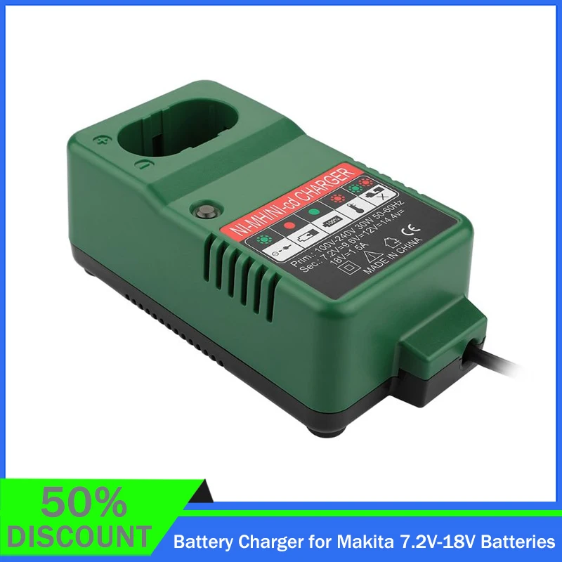 7.2V-18V Battery Charger Charging Adapter Device for Makita 7.2V 9.6V 12V 14.4V 18V NI-MH NI-CD Batteries