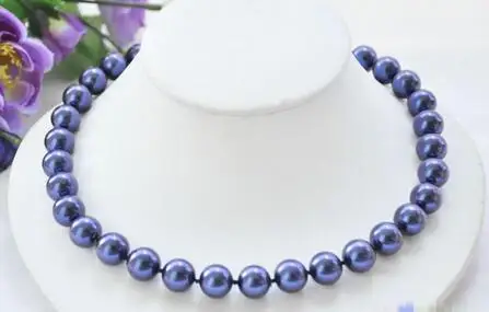

17" 12mm blue SOUTH SEA SHELL PEARL NECKLACE