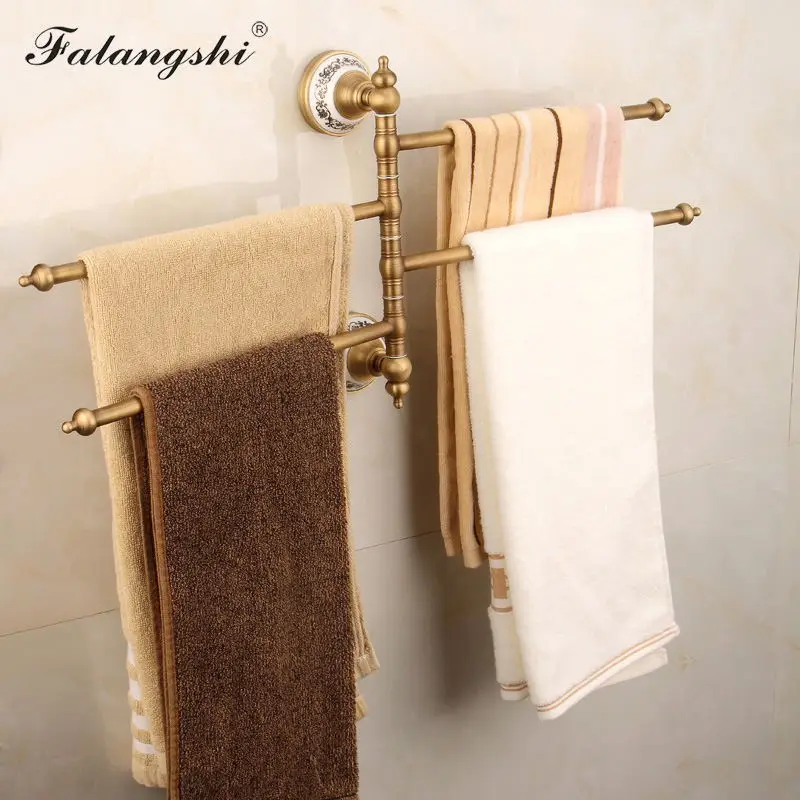 Porcelain Base Bathroom Hardware Set Towel Rack Toothbrush Holder Toilet Roll Paper Holder Soap Dish Wall Mounted Bronze WB8803