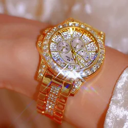 BS New Full Diamond Women's Watch Crystal Ladies Bracelet Wrist Watches Clock relojes Quartz ladies watches for women115835