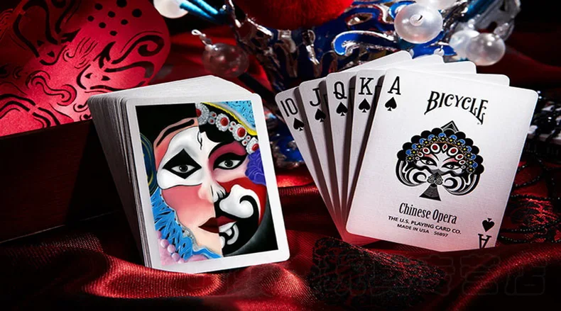 Bicycle Opera Playing Cards Porcelain Deck Chinese Element Poker USPCC Magic Card Games Magic Tricks Props for Magician