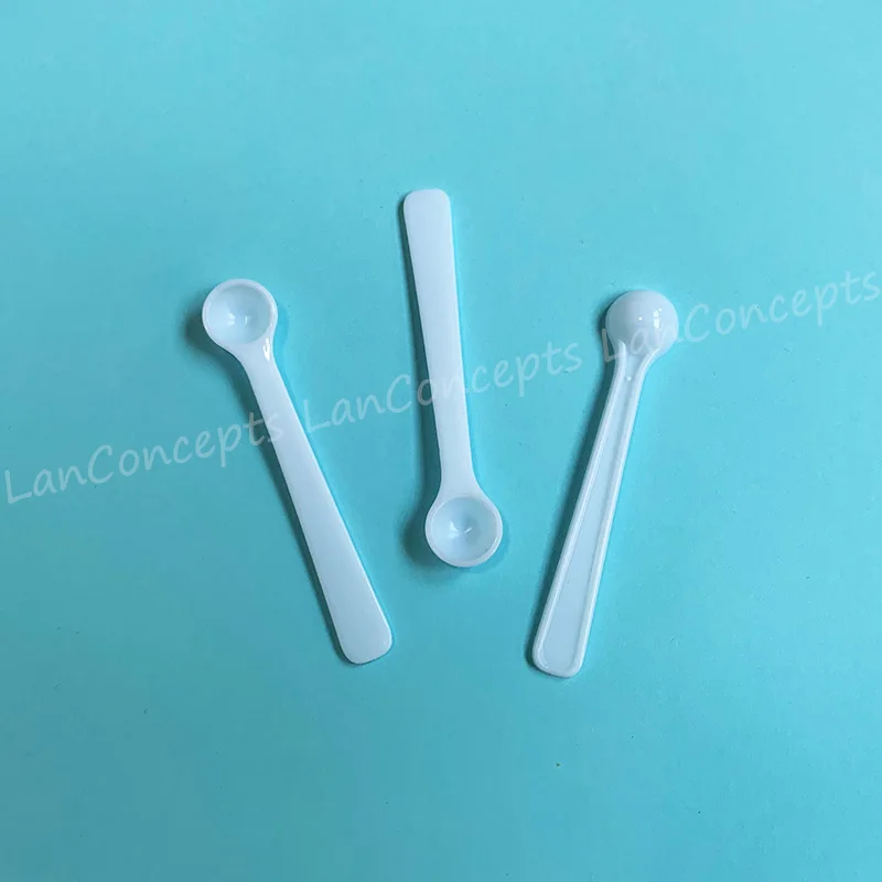 

100pcs/lot 0.3ML Tiny Plastic Measuring Scoop 0.15 gram Measure Spoons 150mg Micro Spoon 0.15g Scoops - Free shipping