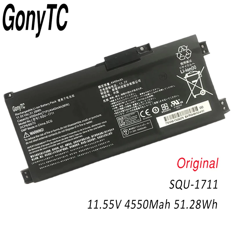 

SQU-1711 11.55V 4550mAh Genuine Laptop Battery For Thunderobot 911M G7000M G8000M 911Air 911S 911Targa Notebook computer