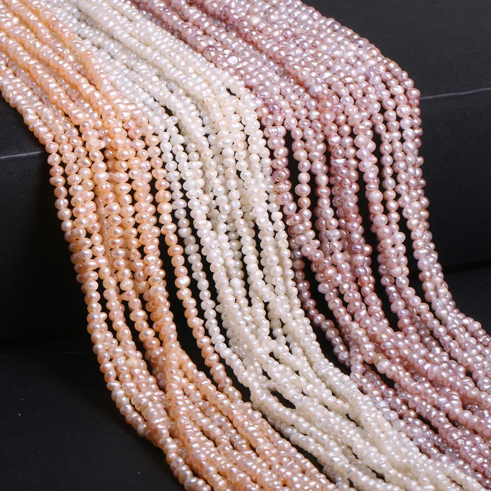 Natural Freshwater Pearl Beads High Quality Oval shaped Punch Loose Beads for Make Jewelry DIY Bracelet Necklace Accessories