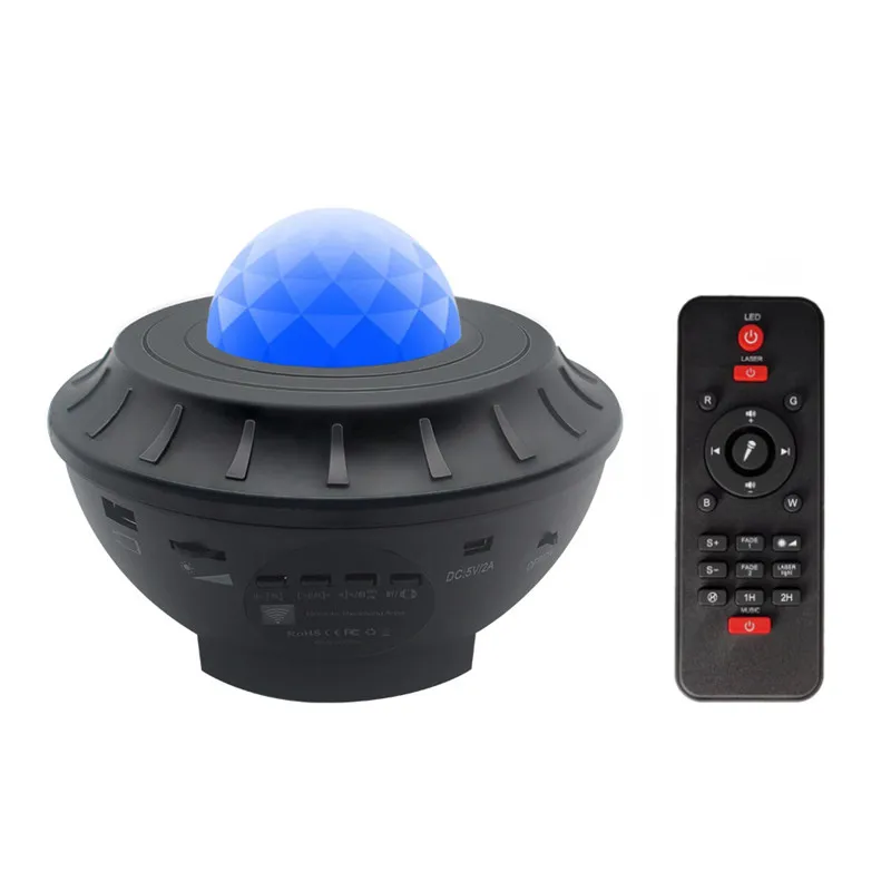 New Design USB LED Galaxy Bluetooth Music Starlight Projector Starry Night Lamp Star Sky Projection Light Night Lamp