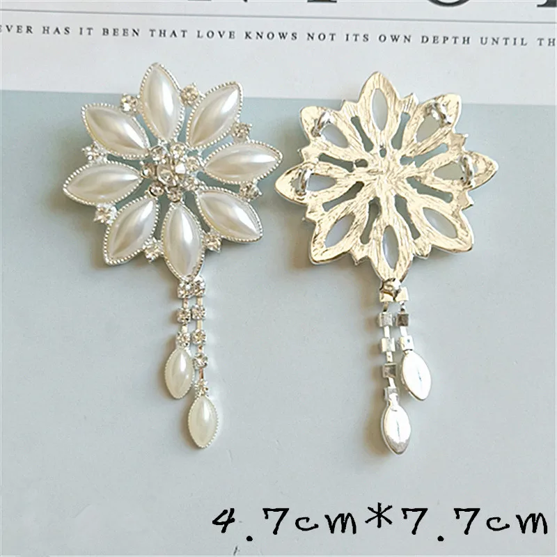 Pendentifs en strass pour vêtements, 2 pièces/lot, perles, boutons à coudre pour vêtements, bricolage, collier de cheveux, broche, nœud de cheveux, bricolage, accessoires bijoux