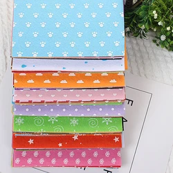 10 sztuk 15x15cm 5.9x5.9in czuł tkaniny druku Polka Dot serce śnieżynka Raindrop chmury gwiazdy dla DIY szycia lalki rzemiosło materiał