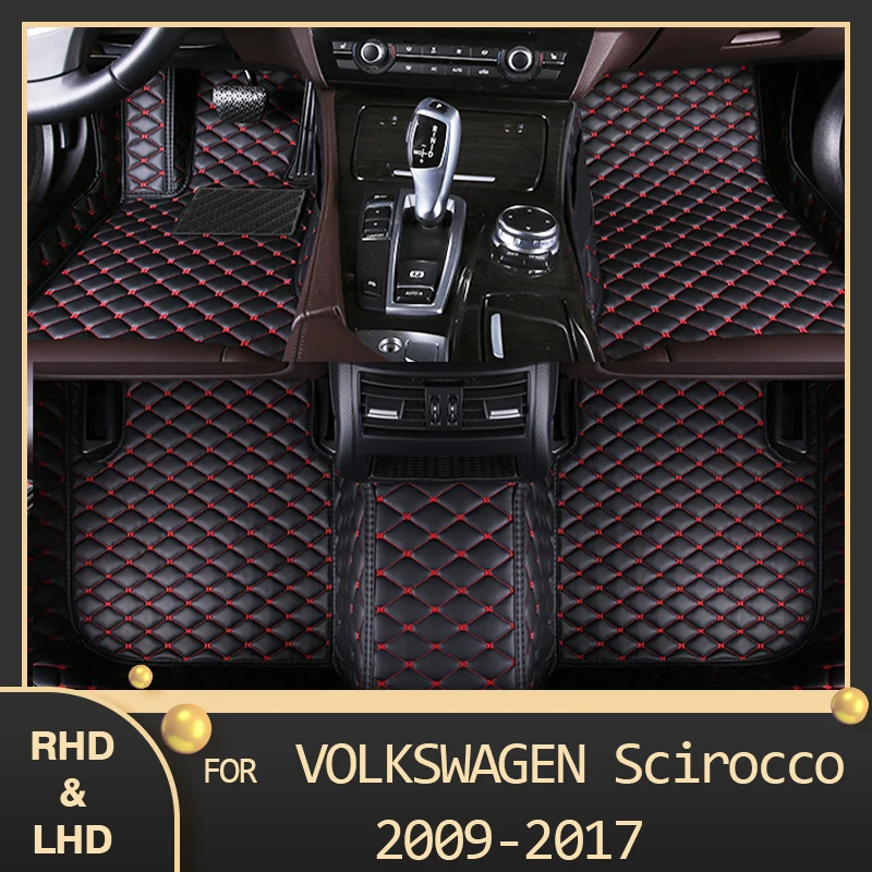 MIDOON Car floor mats for Volkswagen Scirocco 2009 2010 2011 2012 2013 2014 2015 2016 2017Custom auto foot Pads automobile carpe