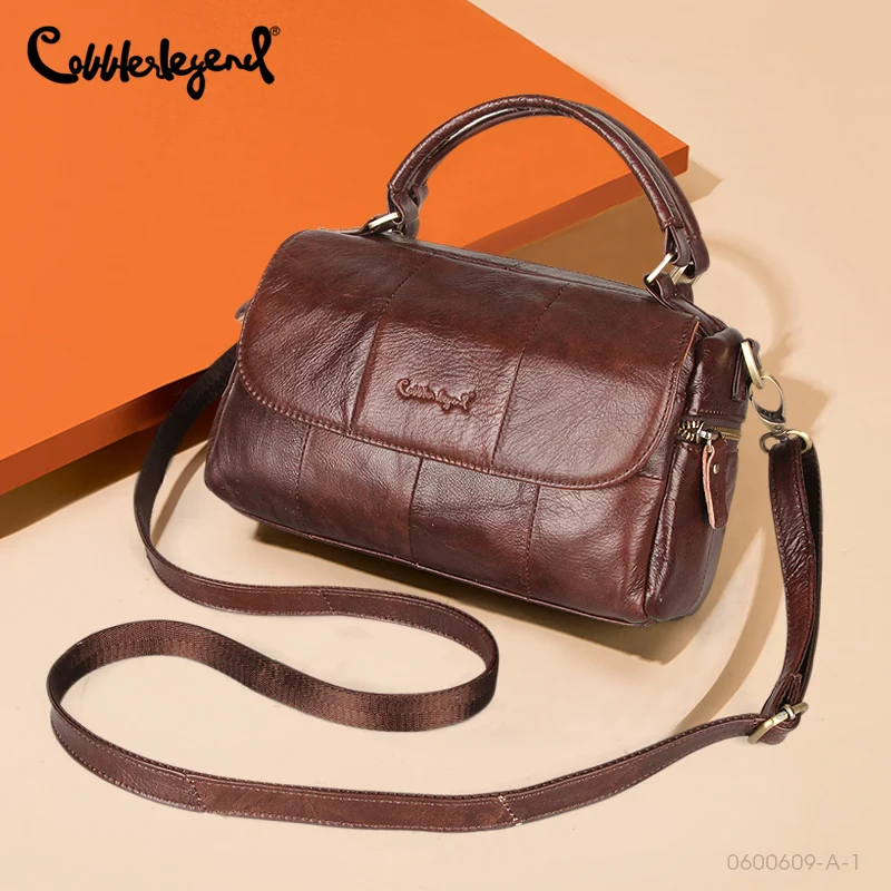 Cobbler Legend Genuine Leather Women Handbag Retro Shoulder Bag Vintage Ladies Designer Clutch For Female Cowhide Crossbody