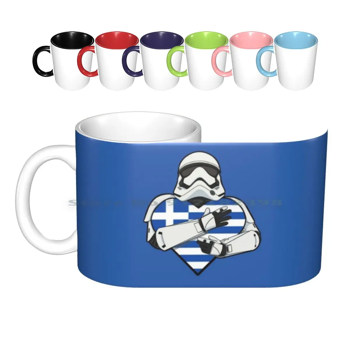 Love Heart Trooper ( Greece ) Ceramic Mugs Coffee Cups Milk Tea Mug Cute Greece Star Movie Star Star Creative Trending Vintage