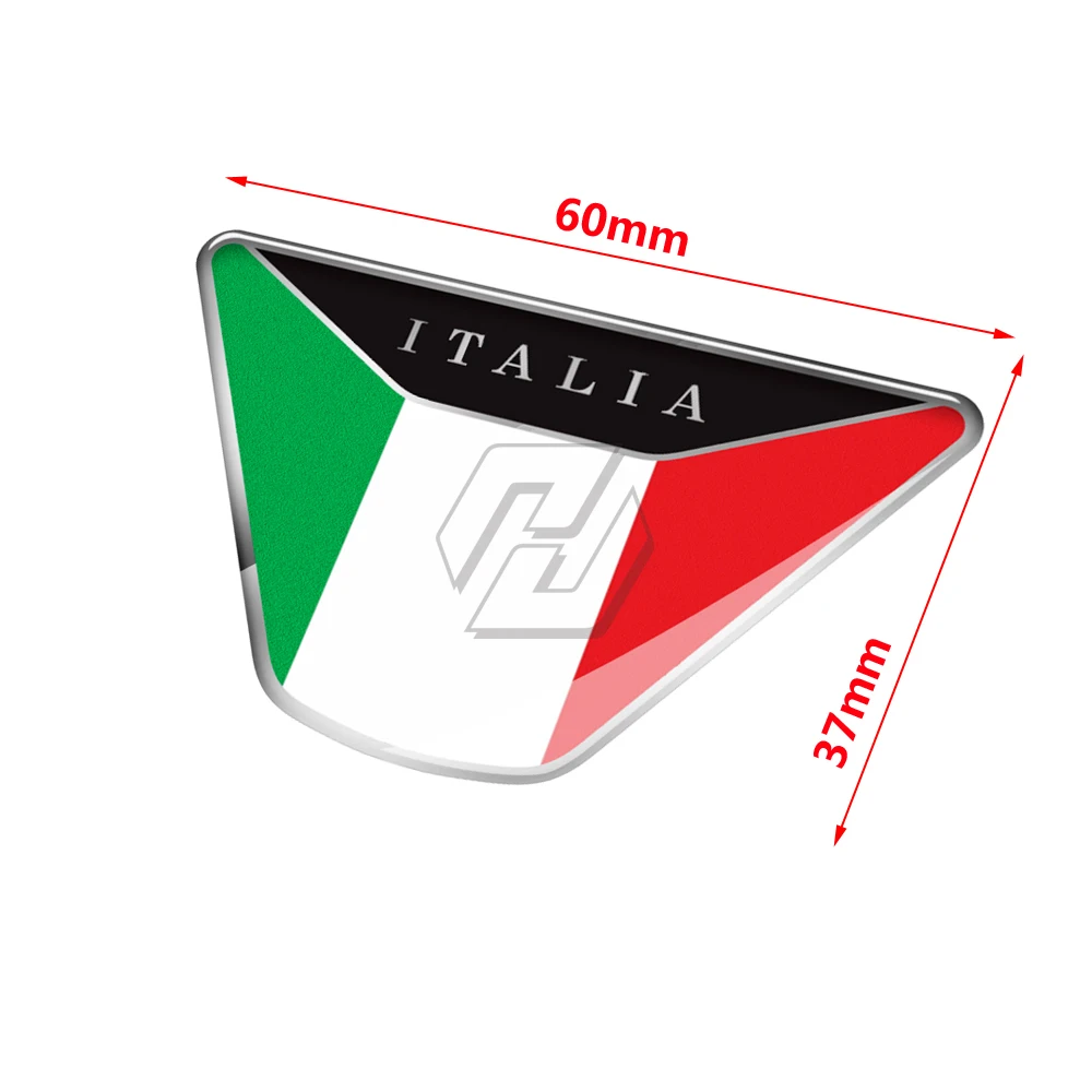 3D Resin Motorcycle Decal Italy Flag Sticker Case for ducati triumph piaggio vespa MP3 ZIP PK PX X9