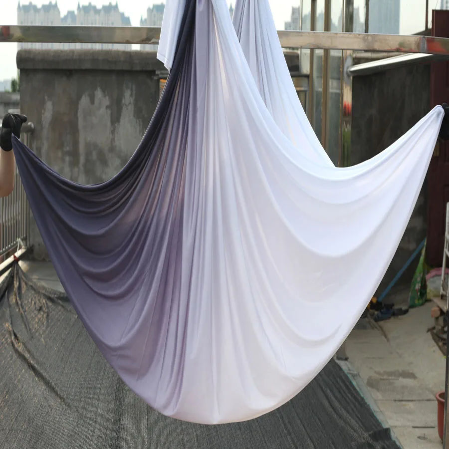 13 Meters Aerial Silks Yoga Hammock Fabric Ombre Anti Gravity Yoga Accessories Aerial Swing Traction Device Fitness