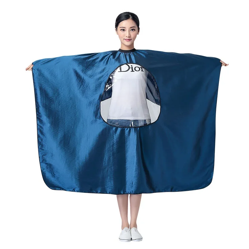 

Salon Professional Hairdressing cape Large Clear Viewing Window Barbershop Hair Cutting Dyeing Styling Waterproof Gown Apron