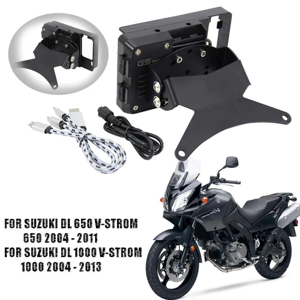 

NEW Motorcycle For SUZUKI V-strom 1000 DL 1000 Vstrom Bracket Mount Smartphone GPS Holder Navigation Bracket 2004-2013 2012 2011