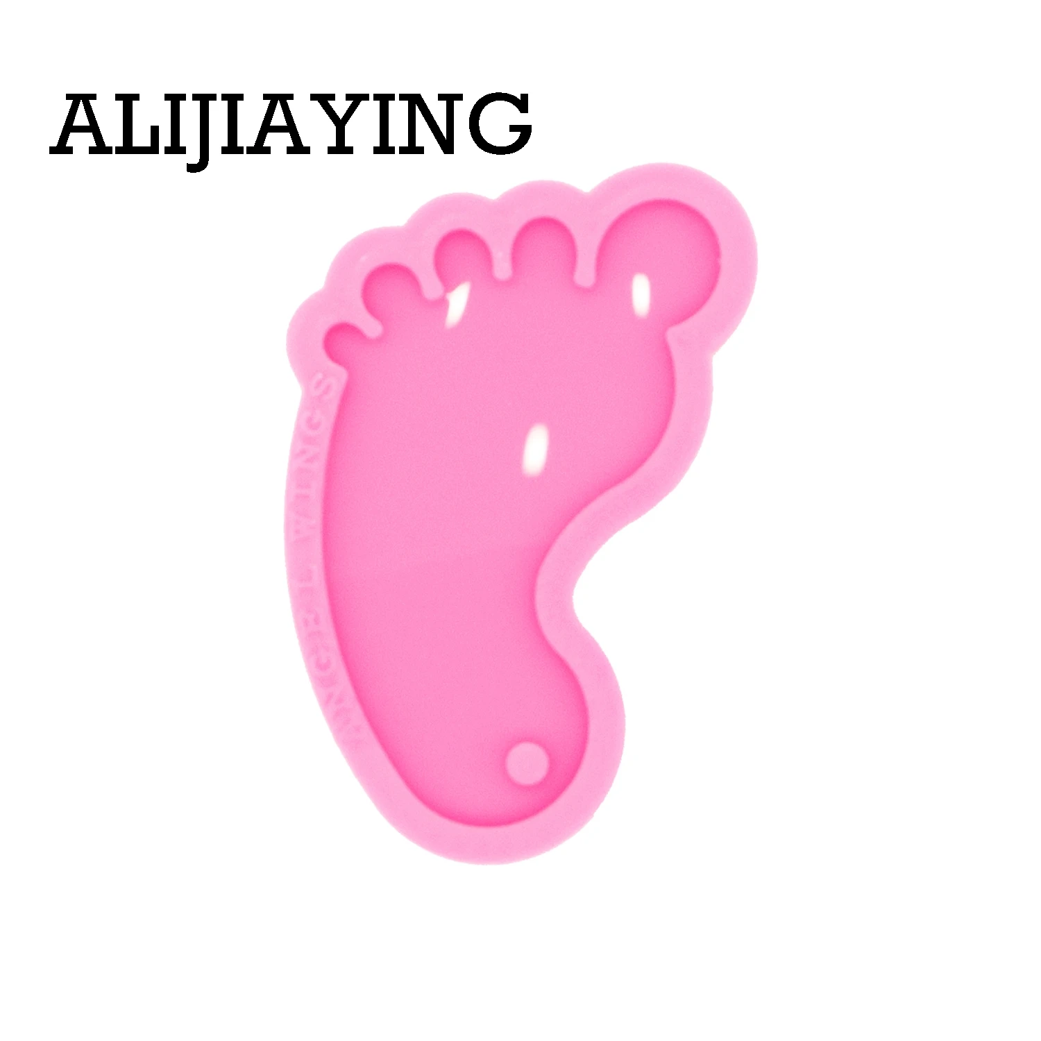 DY0461 Glossy Foot Keychain Mould Silicone Resin Pendant Mold for Epoxy Jewelry Making DIY Crafts Necklace