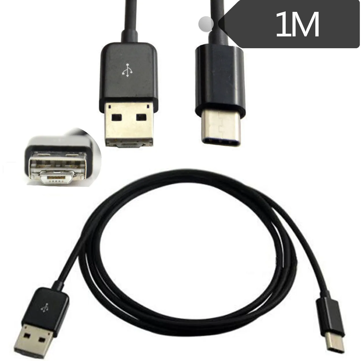 Type-c charging cable otg data line one drag two 1 minutes 2 Android 2-in-1 speed charging cable 1m/100cm