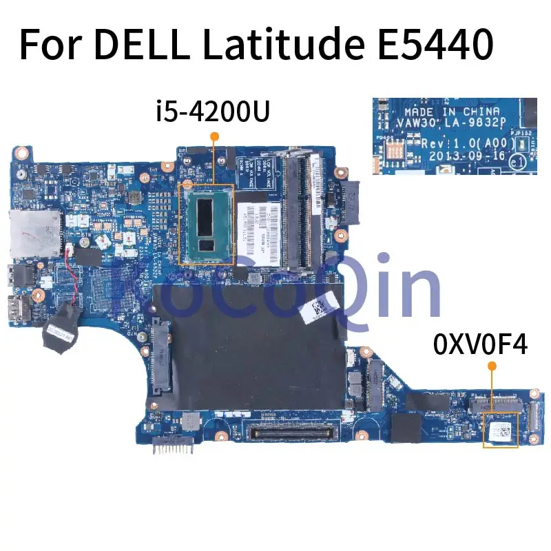 

For DELL Latitude E5440 i5-4200U Notebook Mainboard 0XV0F4 LA-9832P SR170 DDR3 Laptop Motherboard