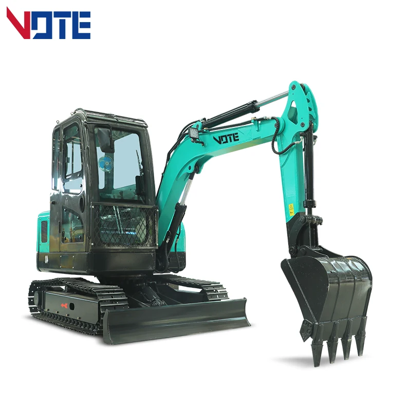 Mini excavadora sobre orugas, pequeña vibración, cilindro hidráulico, excavadora, Color personalizado, Envío Gratis