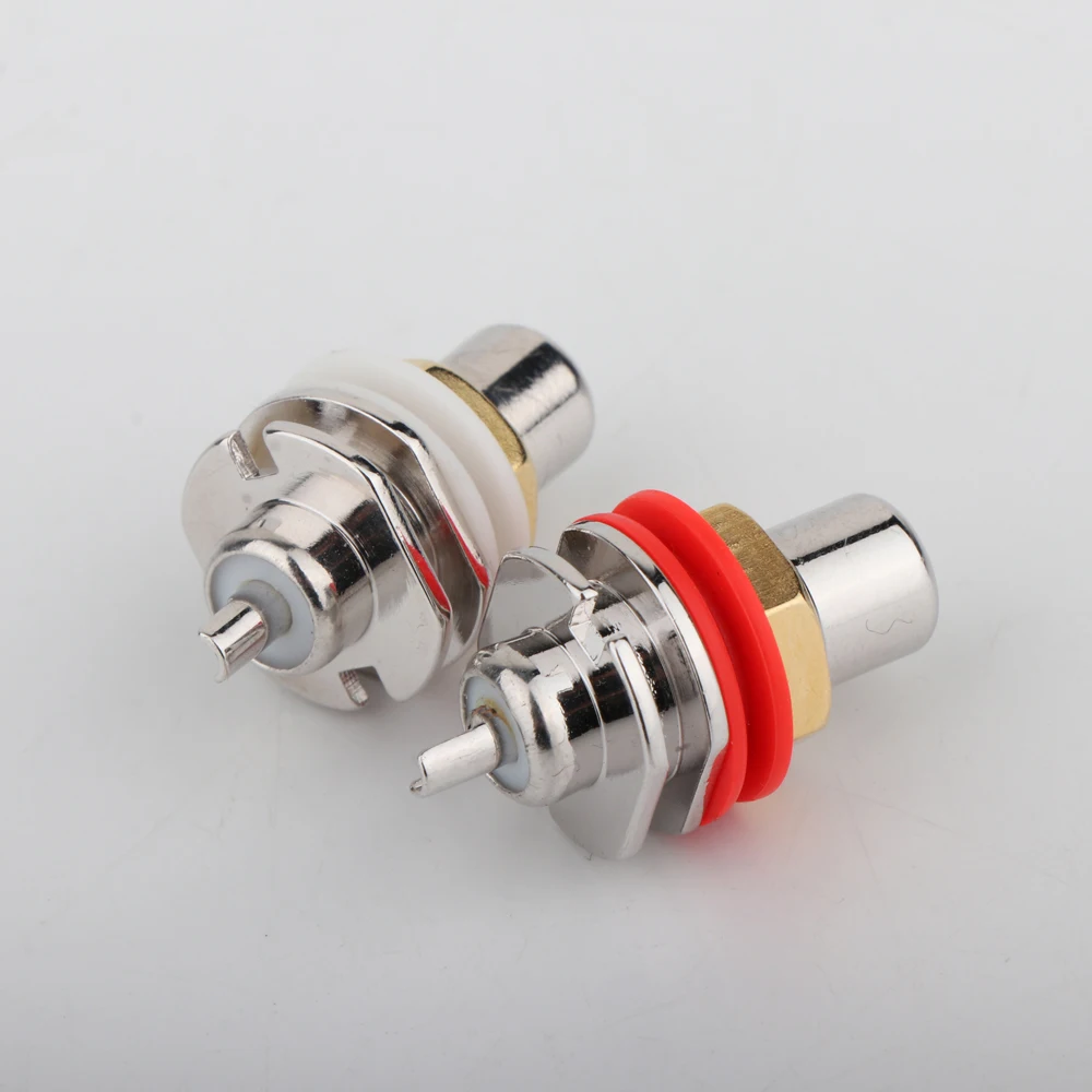 4pieces High Quality RCA Socket Rhodium Plated GRFA Thick Female Jack RCA Connector