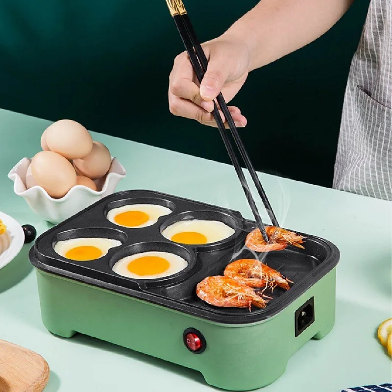 Fried Egg Burger Machine Non-Stick Household Electric Frying Pan Breakfast Pancake Pan Mold Omelette Pan Multicooker 220V