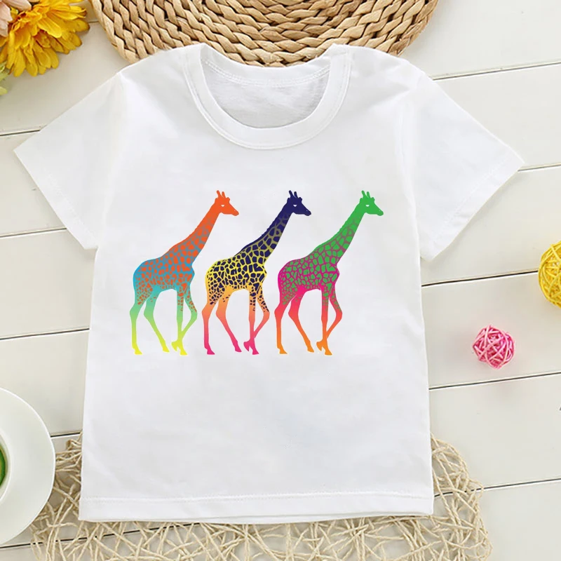 

Funny Children'S Tshirt Cute Dog Loves To Read Book And Giraffe Graphic Print Summer Harajuku T-Shirt For Boys/Girls Tumblr Tops