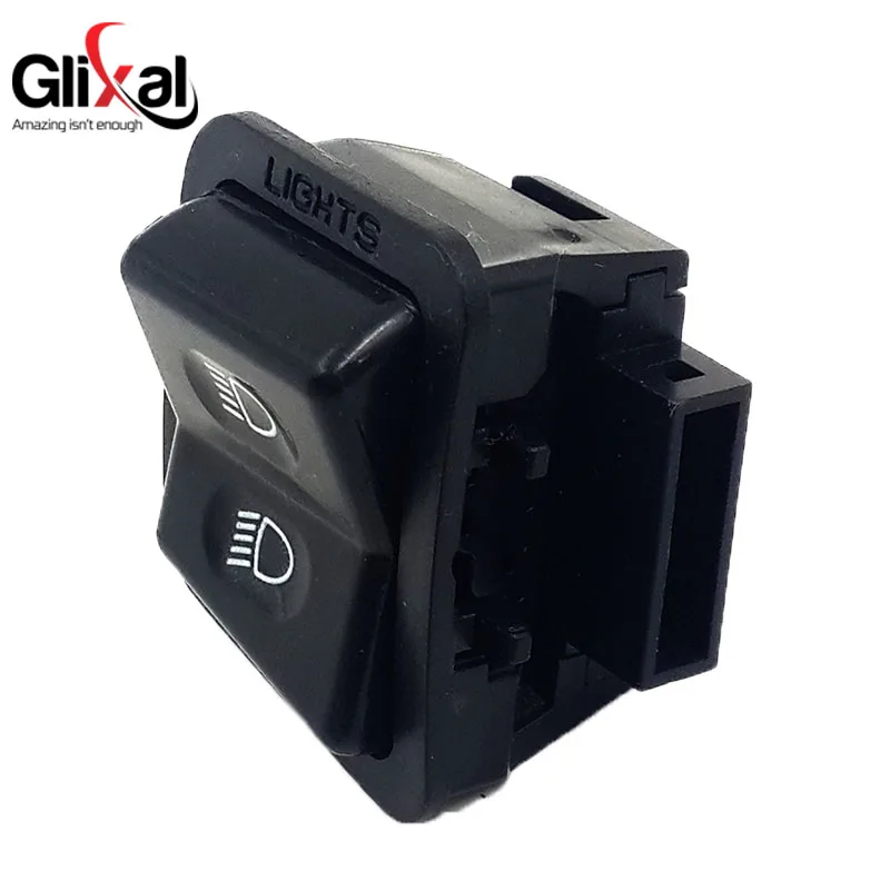 Glixal Scooter 4-Pin Headlight Dimmer Switch Button for GY6 49cc 50cc 125cc 150cc Chinese Moped Scooter (2 pcs)