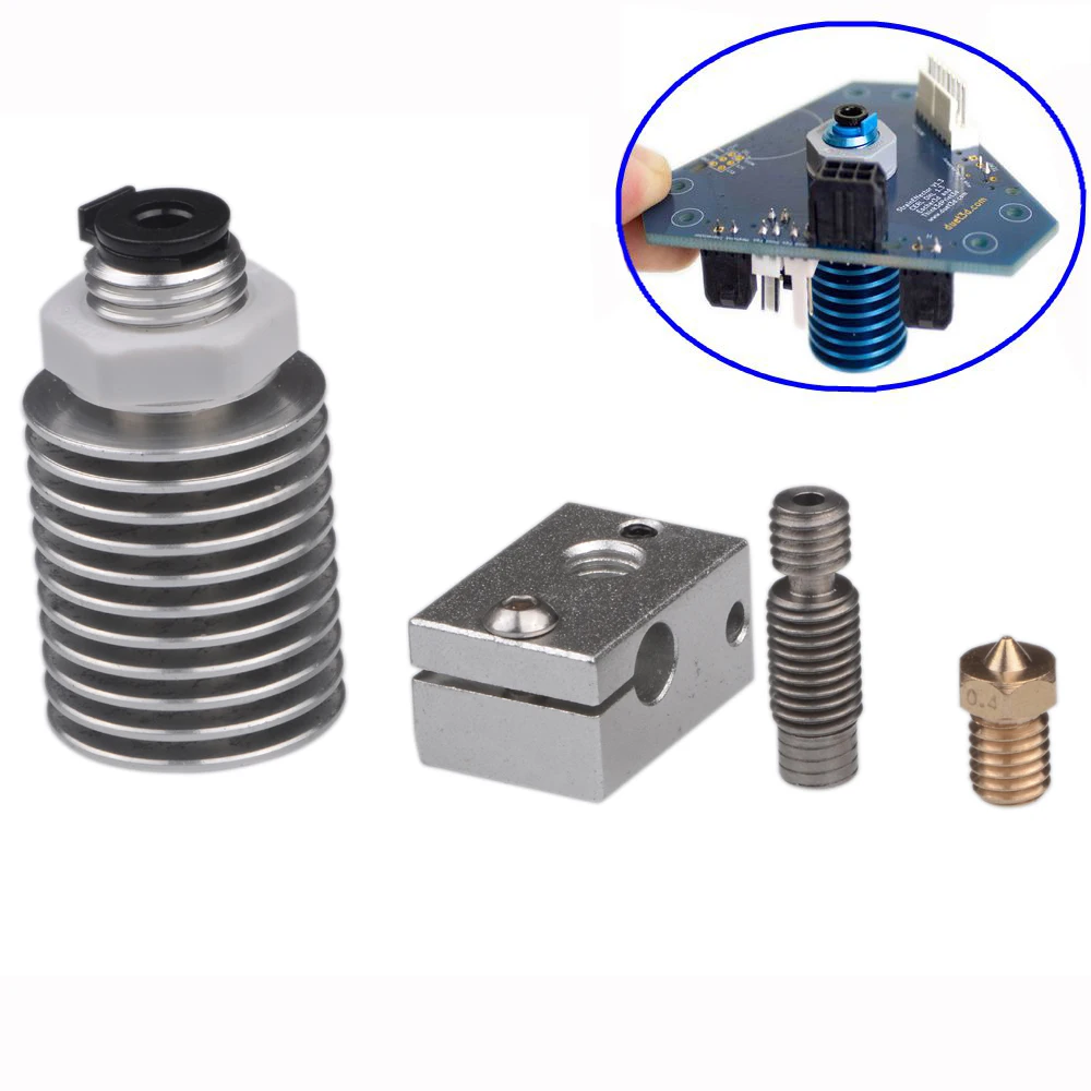 

new V6 Threaded HeatSink v6 hotend remote Bowen J-head Hotend heater block heat break for HOTEND for PT100 titan extruder