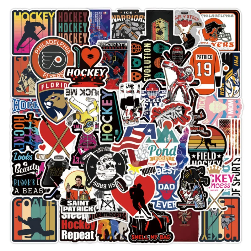 10/30/50pcs Hockey Sports Graffiti Stickers Waterproof Skateboard Travel Suitcase Phone Laptop Funny Diy Kids Girl Toys Stickers