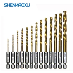 Hex Shank Twist Bits Set, Chave De Fenda Elétrica, Wind Bit, Perfuração De Madeira, Ferramentas Multifuncionais, 6.35mm, 1/4 