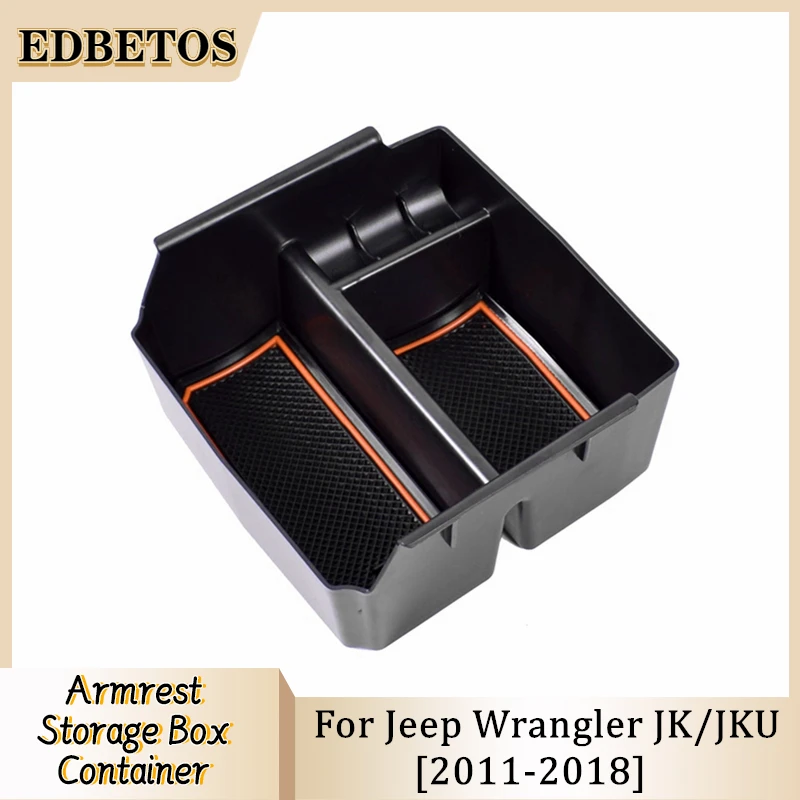 

Car Central Armrest Storage Box Secondary Storage Center Console Organizer For Jeep Wrangler JK JKU 2011-2018