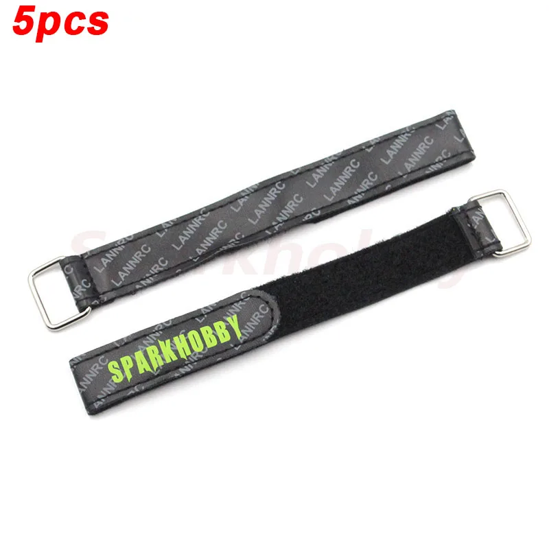 5pcs SPARKHOBBY 20X245mm Iron Buckle Leather Cable Tie Wear-Resistant Battery Strap Suitable for 4S 6S Lipo battery RC FPV Drone