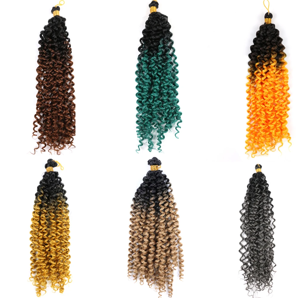 YunRong-extensiones de cabello sintético, de 14 pulgadas pelo rizado, 100g por pieza, Color degradado, fibra de alta temperatura, gris y morado, 613